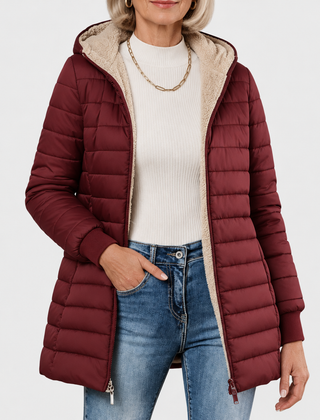 Caroline | Winter Coat with Cozy Lining - Red