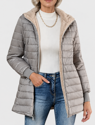 Caroline | Winter Coat with Cozy Lining - Gray