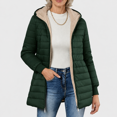 Caroline | Winter Coat with Cozy Lining - Green