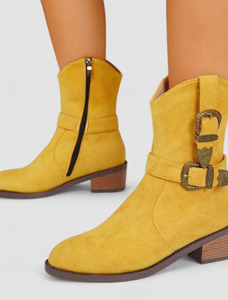 Rosa | Orthopedic Western Boots in Yellow
