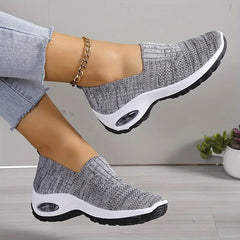 Tessa casual soft sole air cushion sneakers in gray