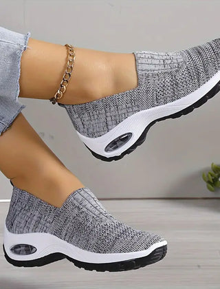 Tessa casual soft sole air cushion sneakers in gray