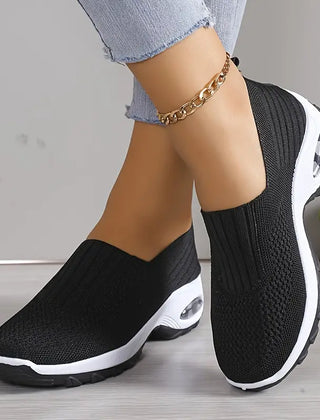 Tessa casual soft sole air cushion sneakers in black