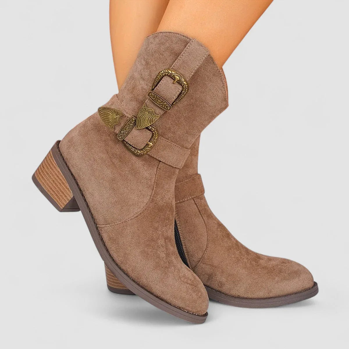 Rosa | Orthopedic Western Boots in Brown