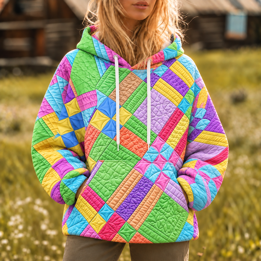 Amelia Quilted Pinwheel Hoodie
