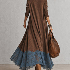 Ramona lace hem maxi dress side