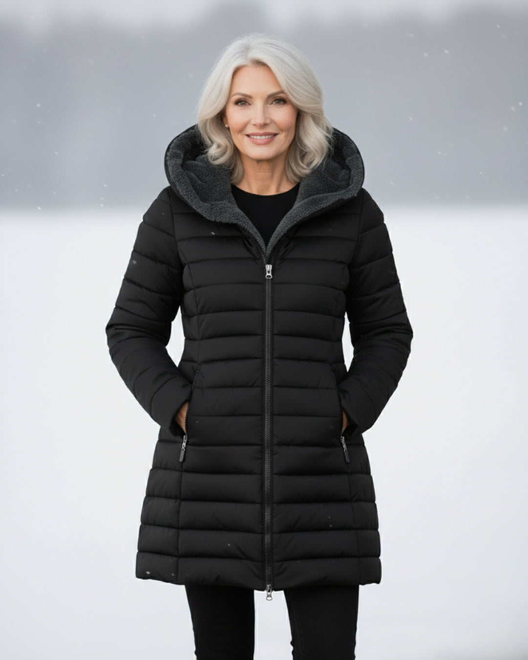 Alicia | Padded Jacket with Cozy Lining - Black