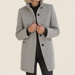 Irene | Elegant Midi Coat - Gray