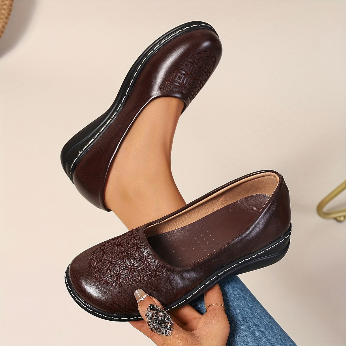 Bernice | Patterned Comfort Slip-Ons