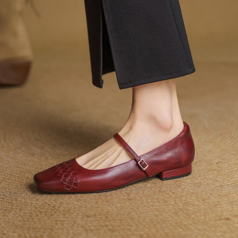 Verna | Square-Toe Mary Jane Flats