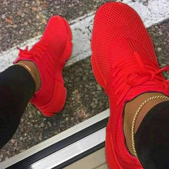 Penelope elegant comfy sneakers in red