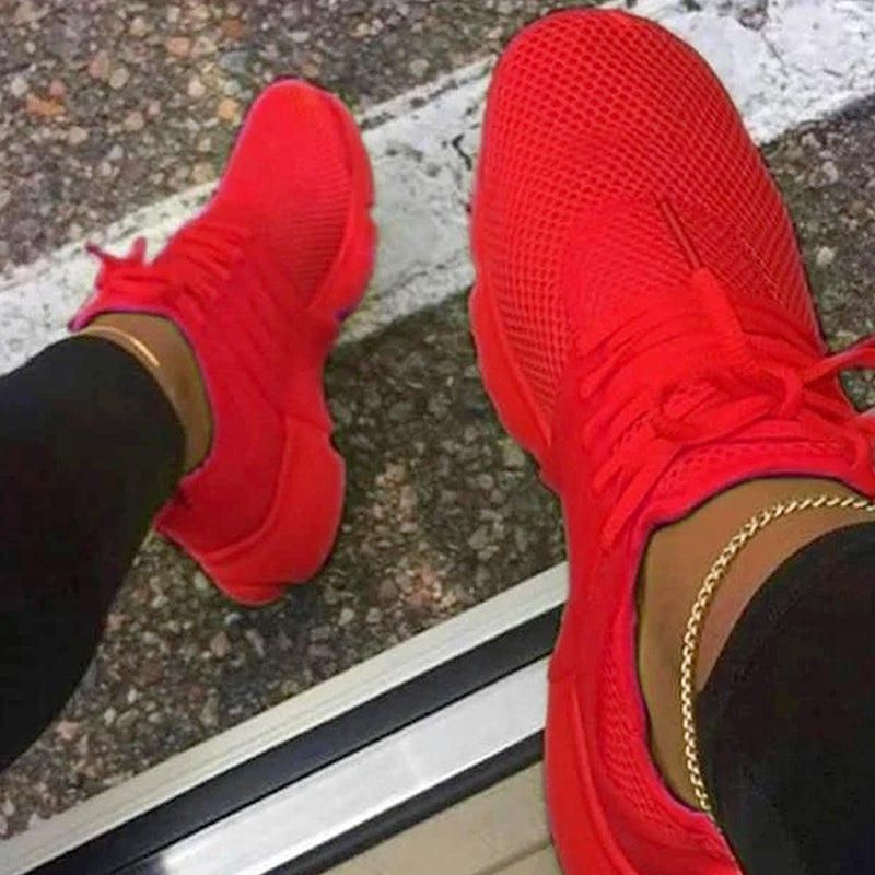 Penelope elegant comfy sneakers in red