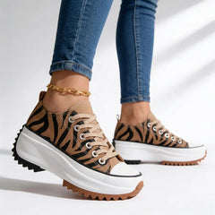 Luna platform orthopedic sneakers in tiger