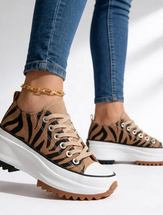 Luna platform orthopedic sneakers in tiger