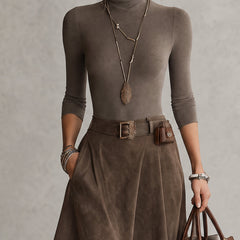 Celeste | Turtleneck Top and Asymmetric Skirt