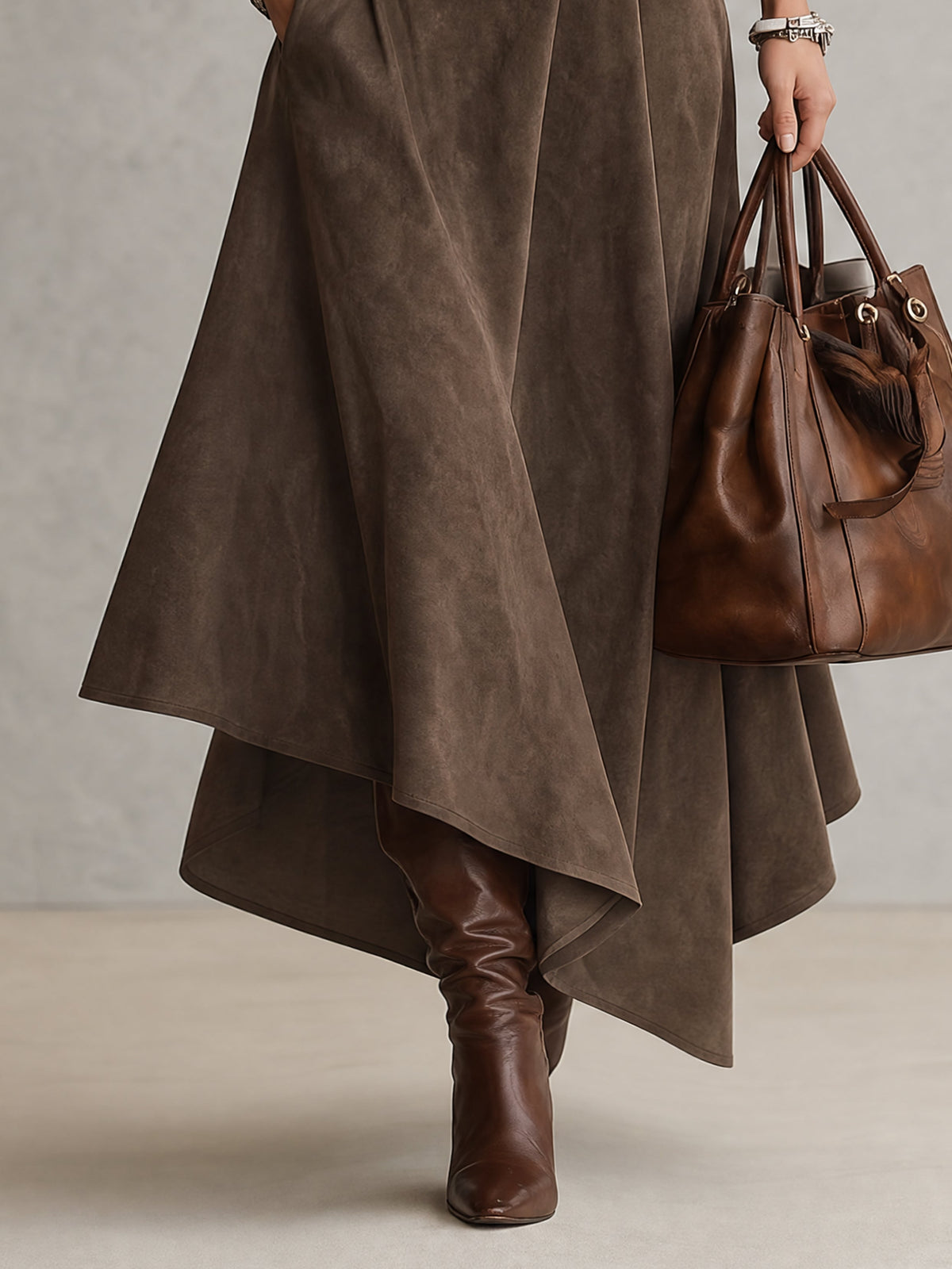 Celeste | Turtleneck Top and Asymmetric Skirt