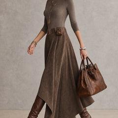 Celeste | Turtleneck Top and Asymmetric Skirt