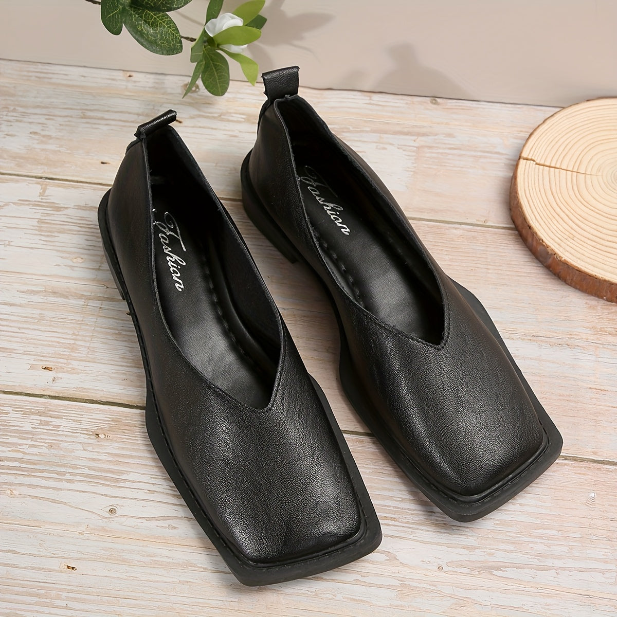 Livvy | Sculpted Square-Toe Flats