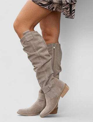 Hazel | Orthopedic Western Boots in Khaki