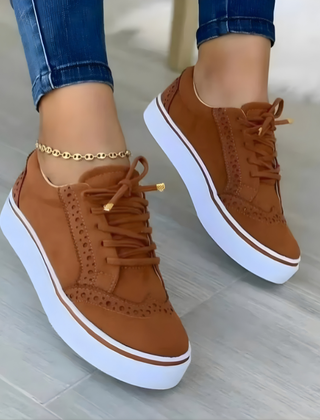 Emma trendy orthopedic sneakers in brown