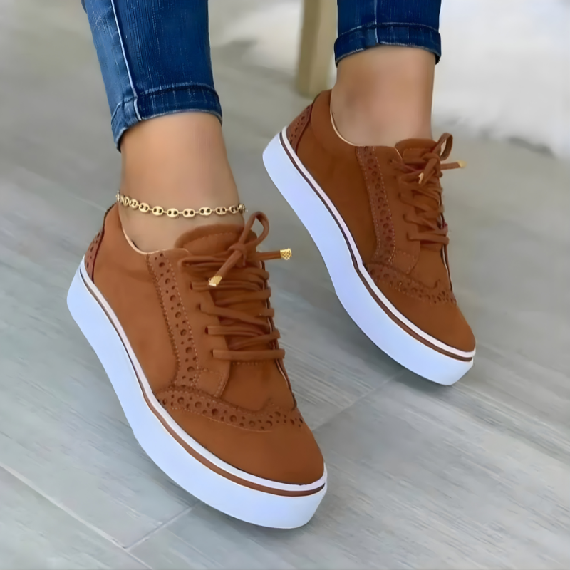 Emma trendy orthopedic sneakers in brown