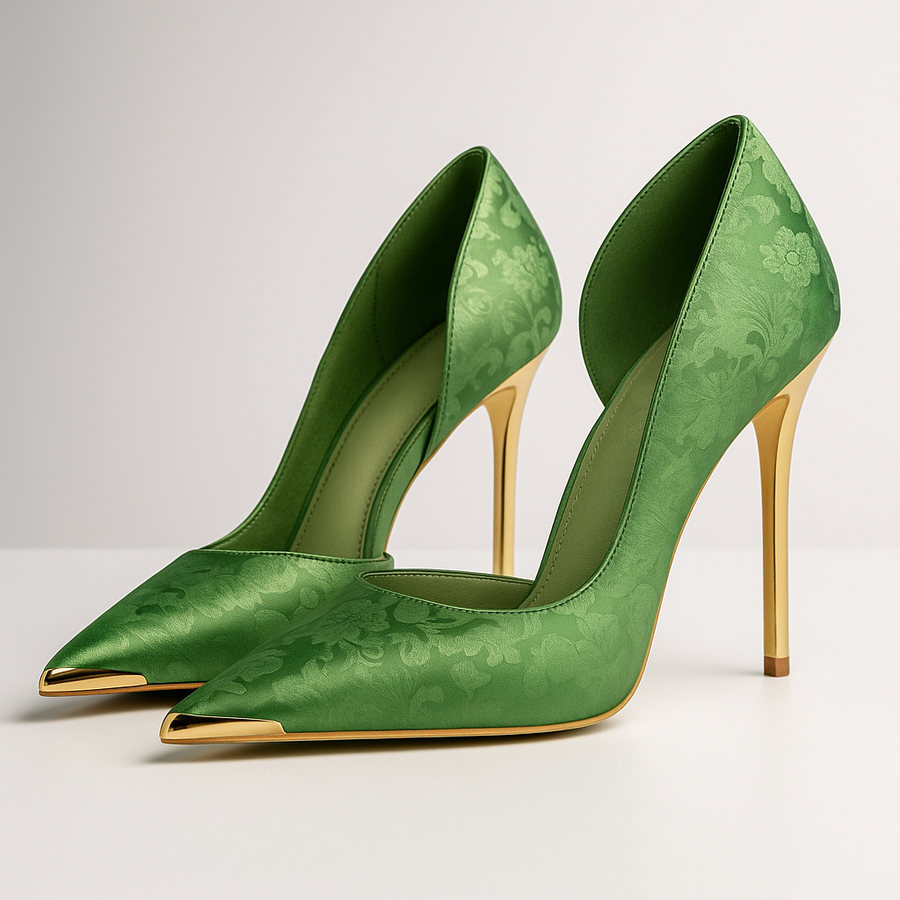 Aurelia floral pointed toe heels