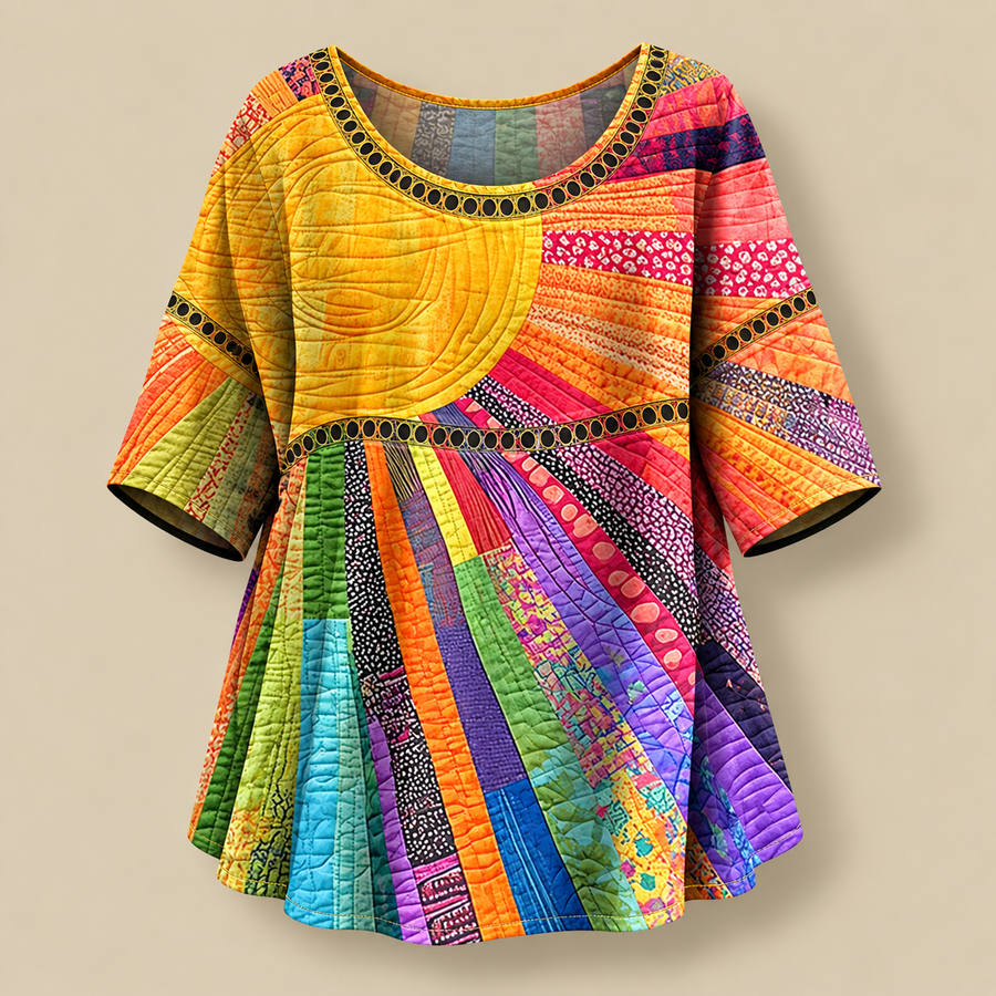 Autumn Quilted Sunburst Tunic