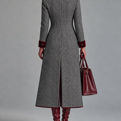 Helena | Long Herringbone Coat