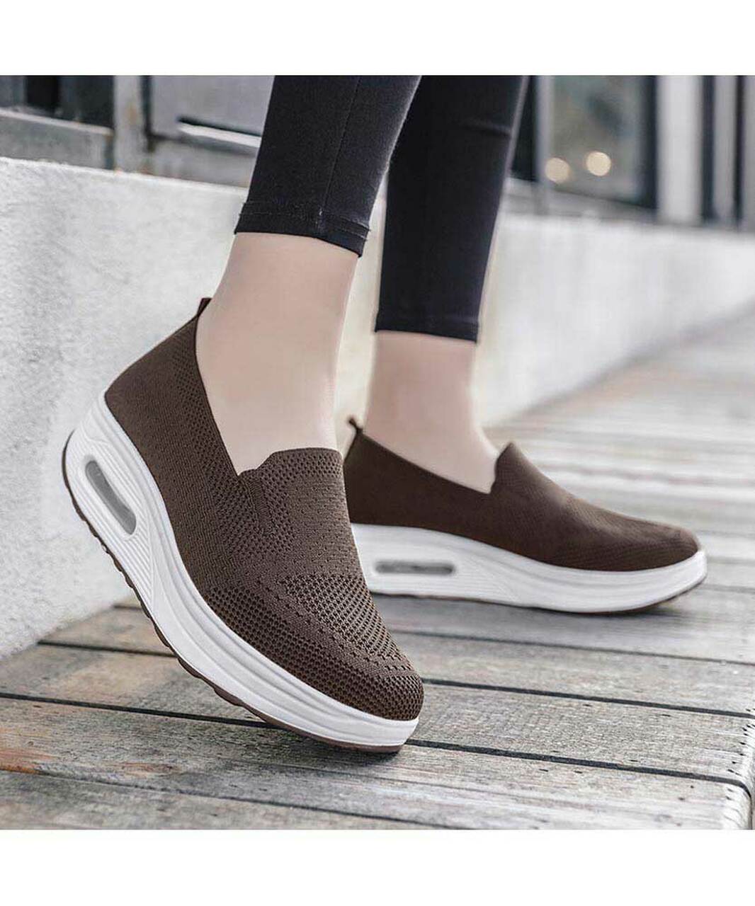 Sylvia arch support comfort sneakers in brown