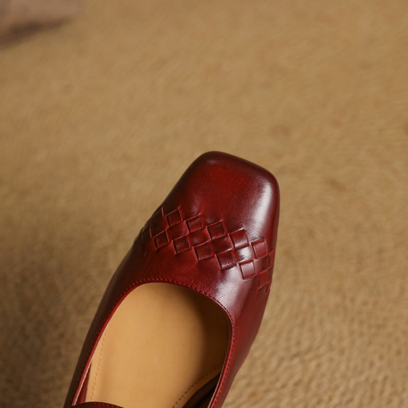 Verna | Square-Toe Mary Jane Flats
