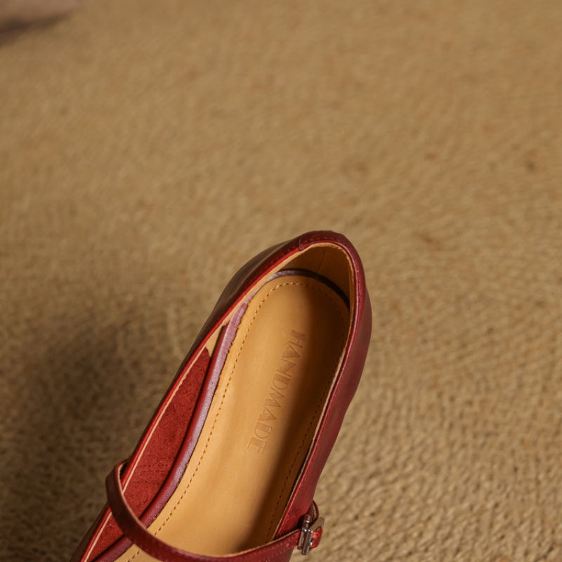 Verna | Square-Toe Mary Jane Flats