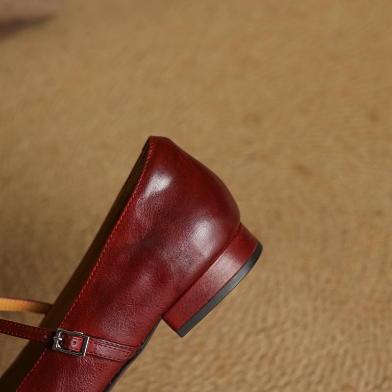 Verna | Square-Toe Mary Jane Flats