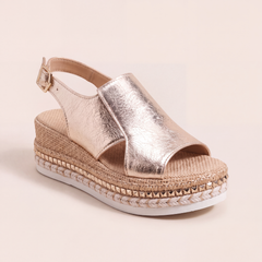 Lisette metallic platform comfort sandals - Gold