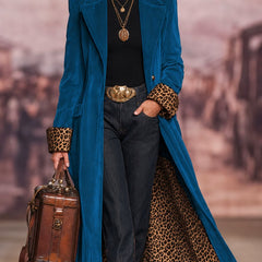 Veronique | Elegant Timeless Coat - Teal Blue