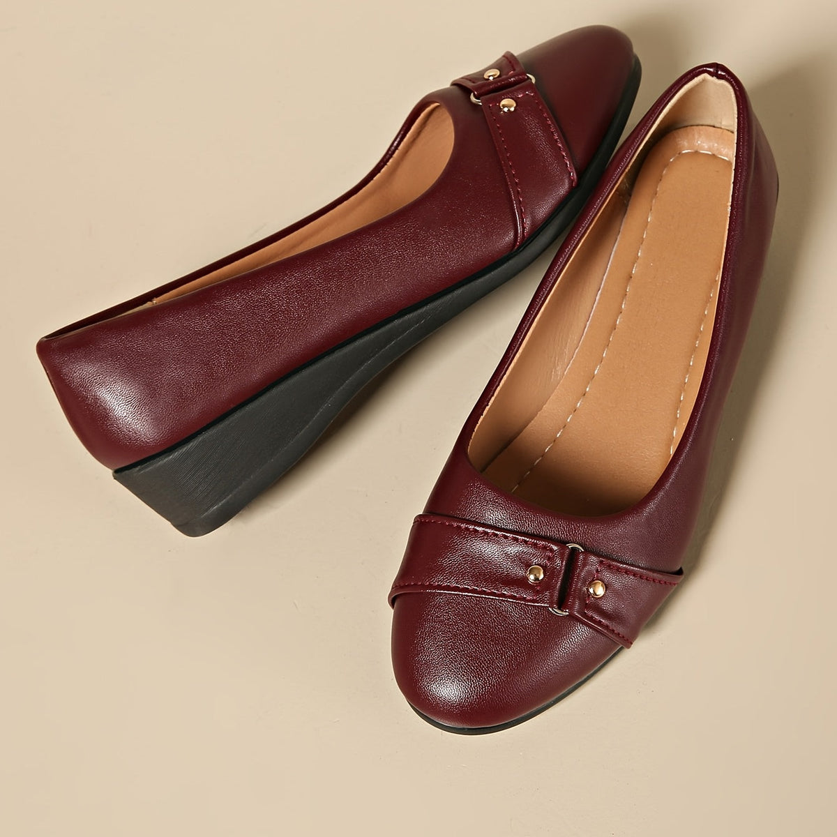 Corinna | Buckle Detail Wedge Loafers