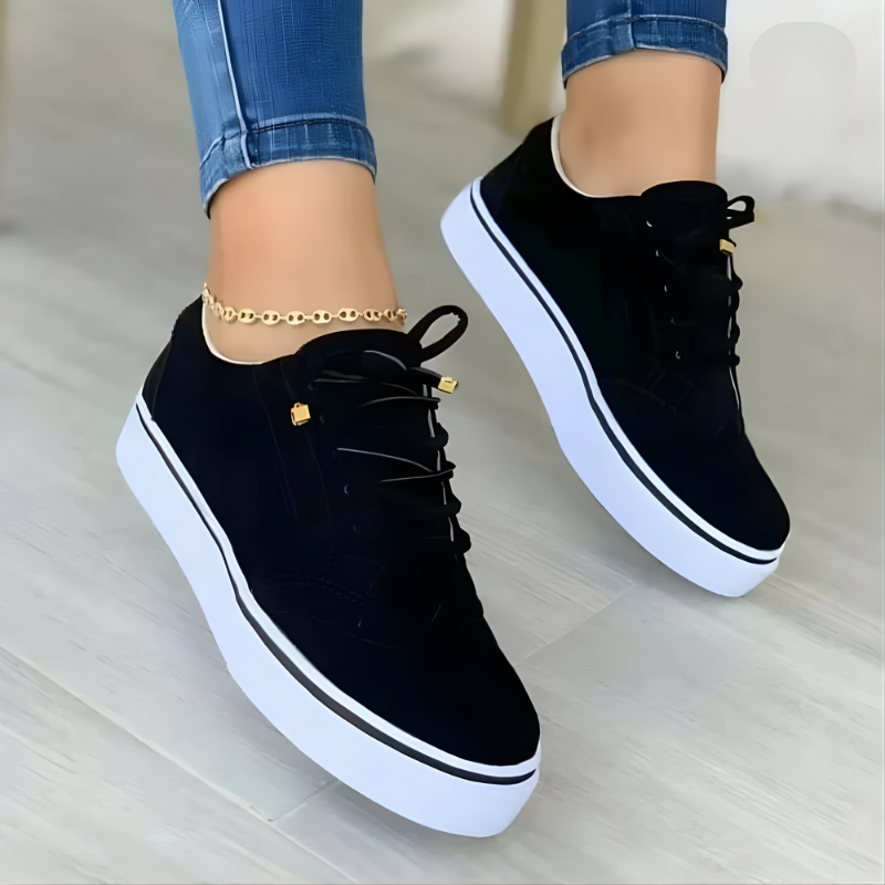 Emma trendy orthopedic sneakers in black