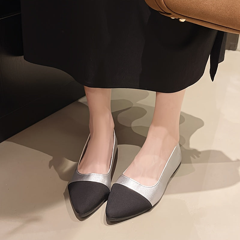 Thea | Two-Tone Pointed Ballet Flats