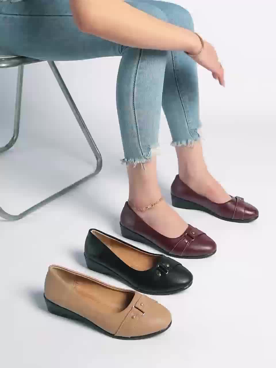 Corinna | Buckle Detail Wedge Loafers