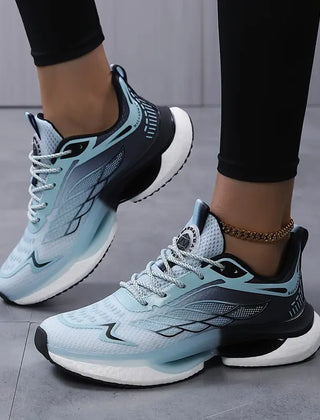 Hailey breathable platform sneakers in sky blue