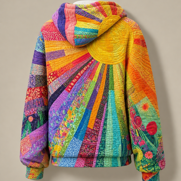 Amanda - Wildflower Quilted Hoodie