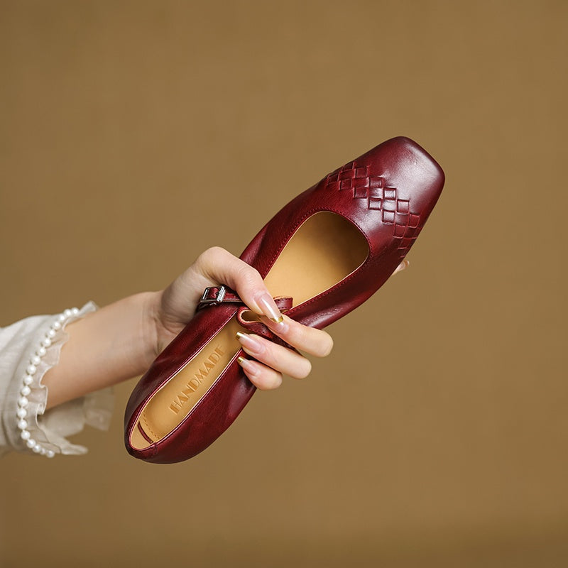 Verna | Square-Toe Mary Jane Flats