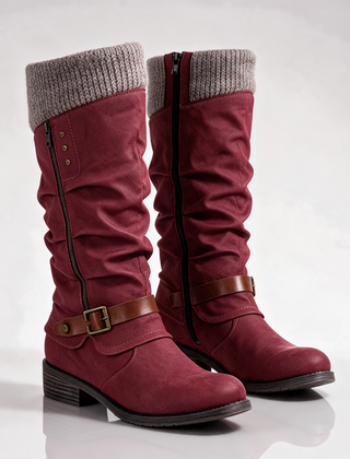 Greta boots in burgundy