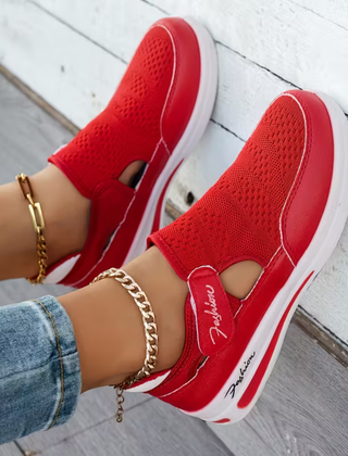 Allison orthopedic sneakers in red