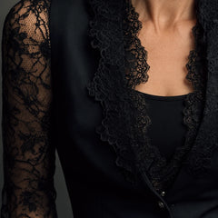 Nadine | Elegant Top with Sheer Sleeves