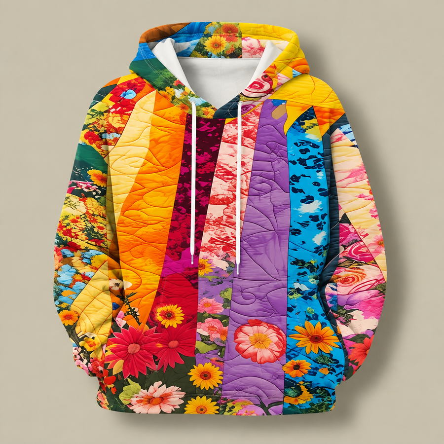 Allison Quilted Floral Hoodie