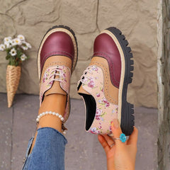 Rosette oxfords in black side view