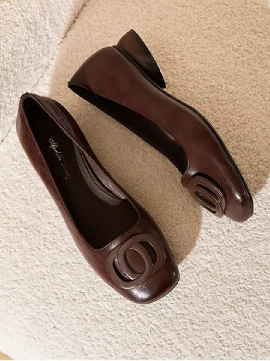 Opium | Quilted Ring Leather Flats