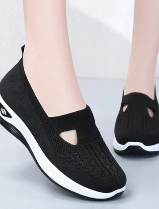 Marion soft sole breathable shoes in black