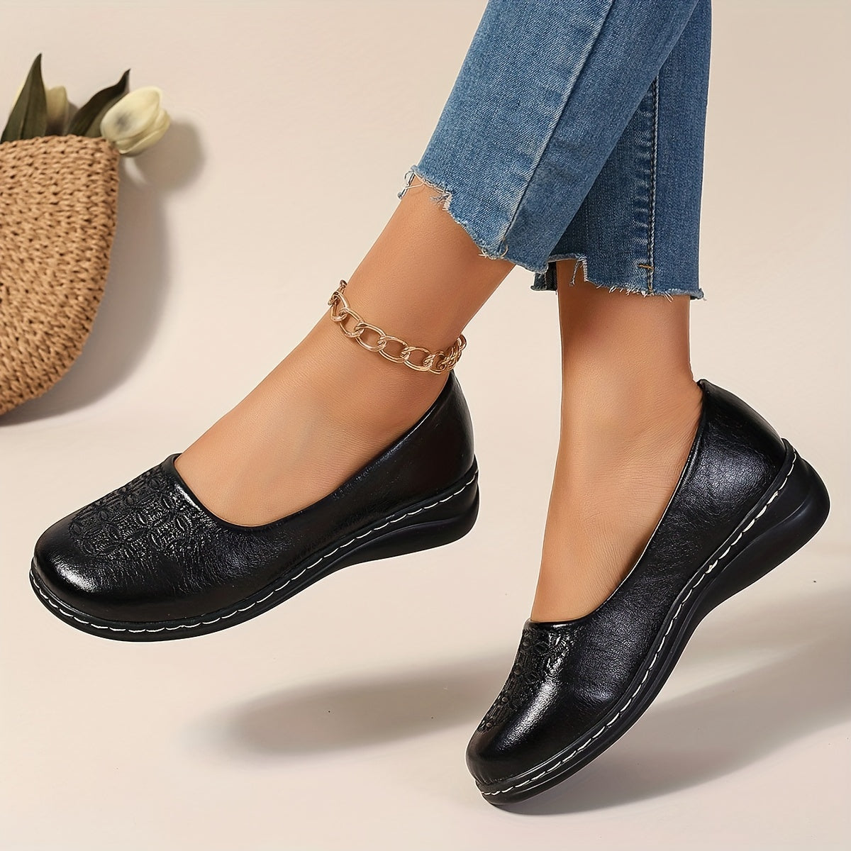 Bernice | Patterned Comfort Slip-Ons
