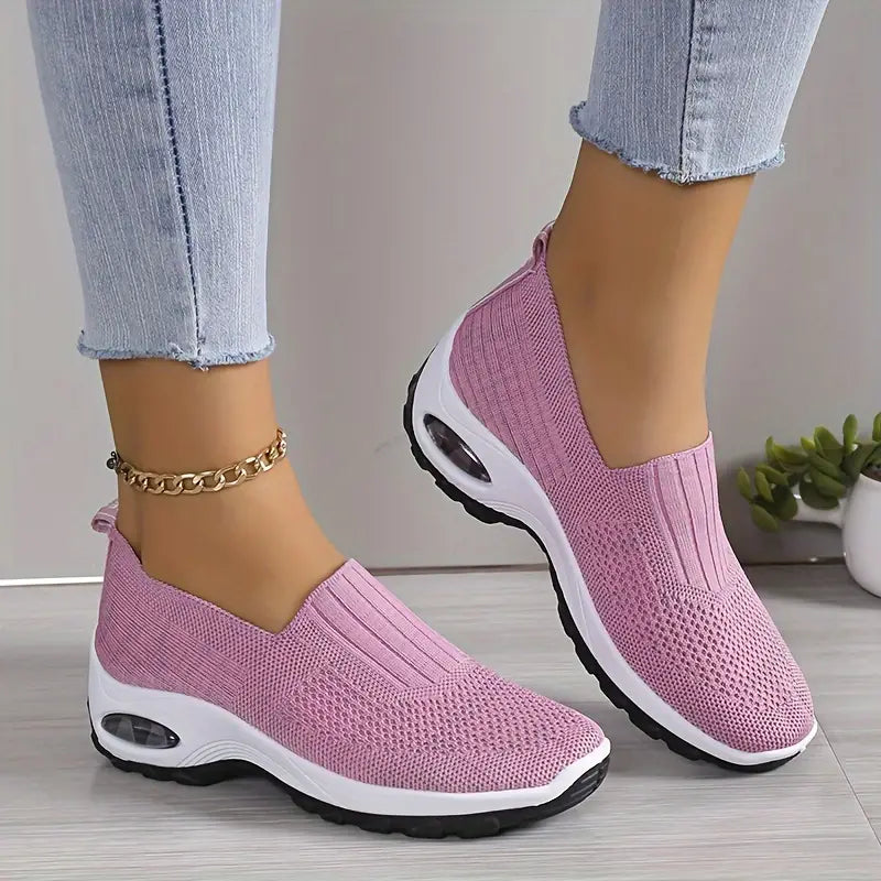 Tessa casual soft sole air cushion sneakers in pink